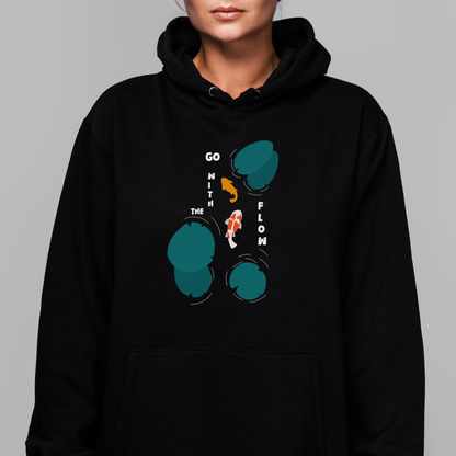 Go with the flow unisex hoodie