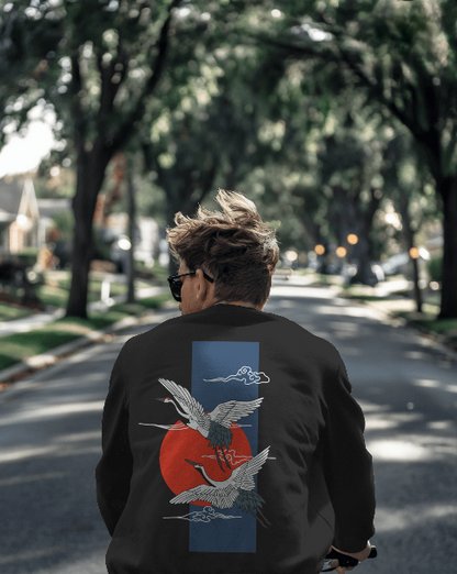 Japanese crane unisex Sweatshirt