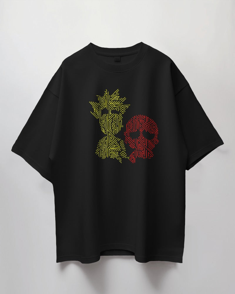 Rick and Morty Oversized T-shirt Black