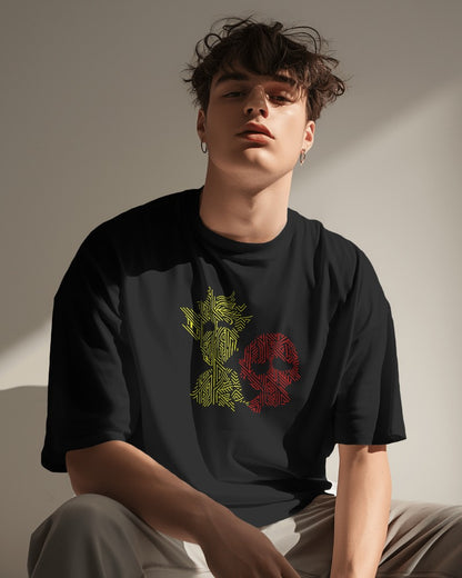 Rick and Morty Oversized T-shirt Black
