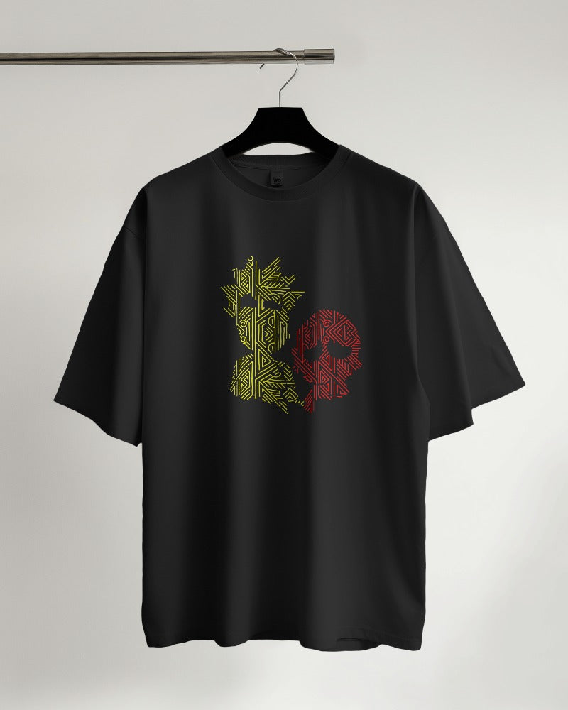 Rick and Morty Oversized T-shirt Black